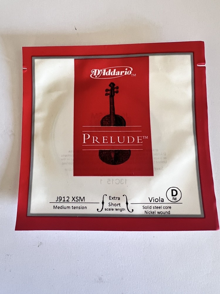 New   D'Addario Prelude J912 XSM. Medium.  EXTRA SHORT Viola D String