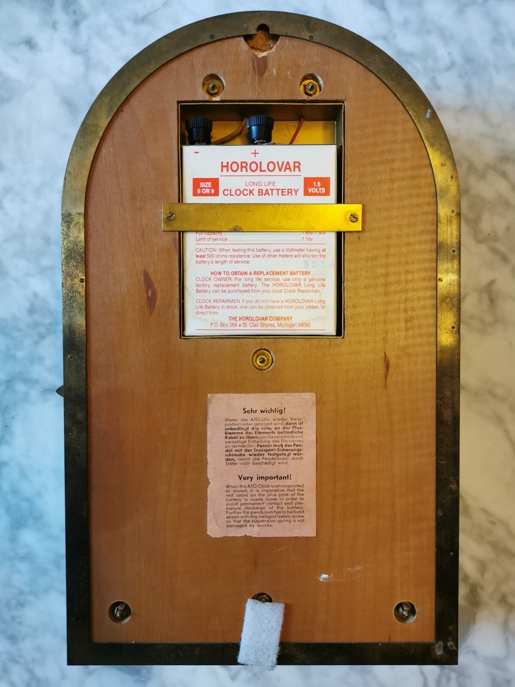 VERY RARE JUNGHANS ATO BRASS WALL CLOCK