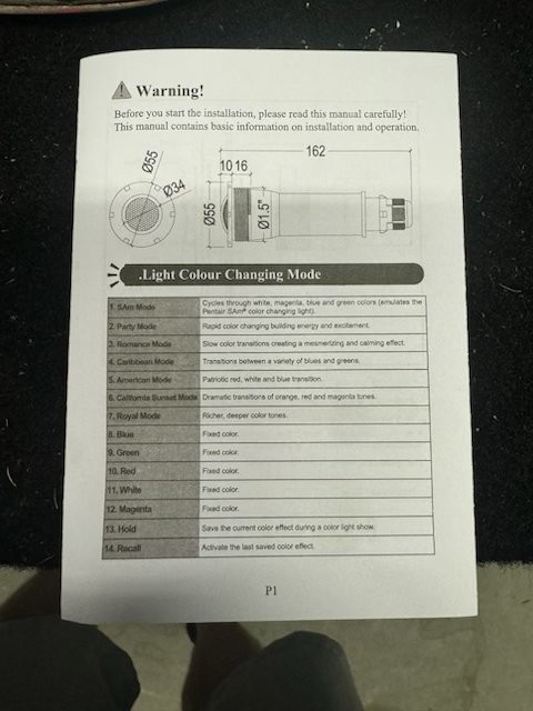 100 ft 18W 12V LED RGB 1.5 Pool Light For Pentair GloBrite Pentair IntelliTouch