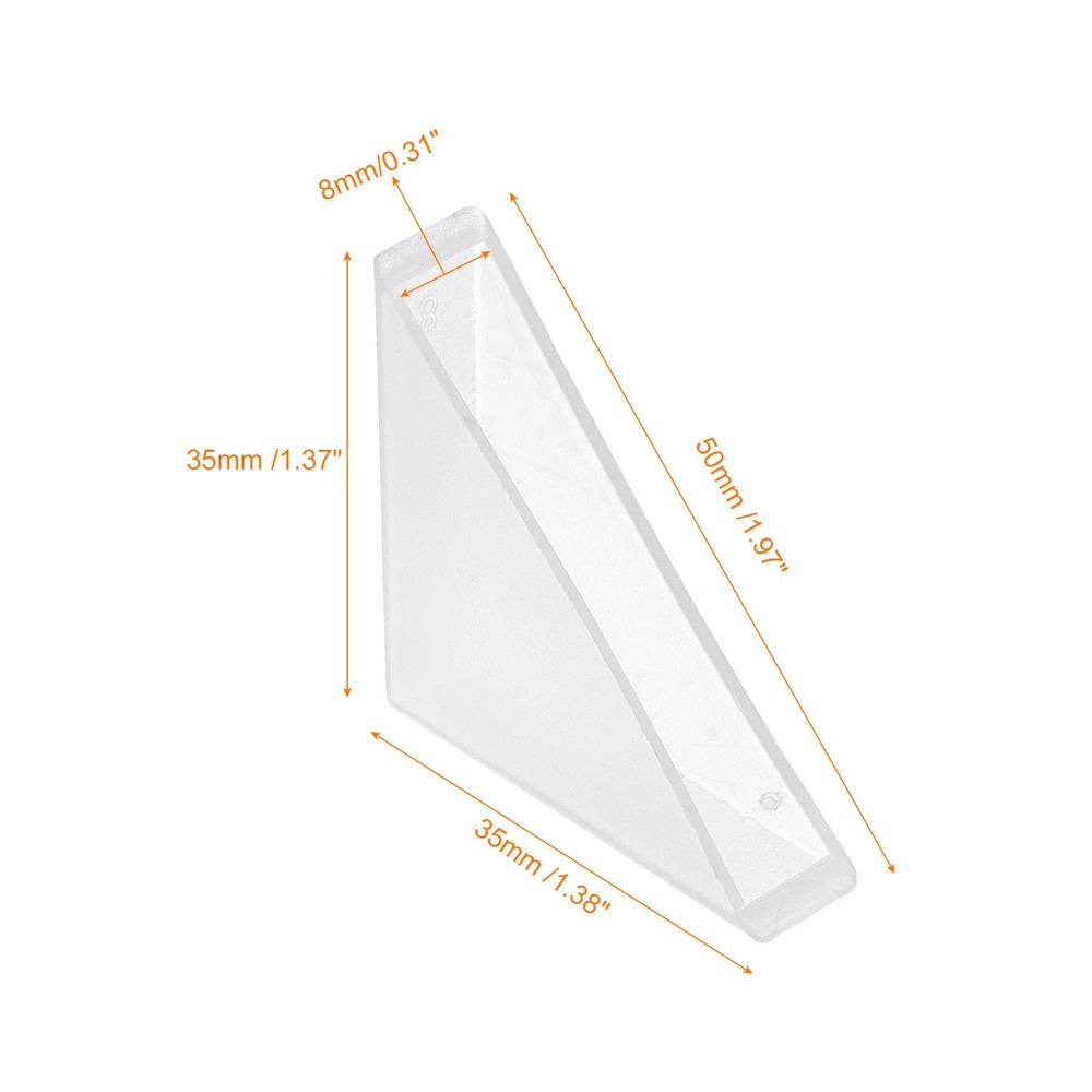 8Pcs Corner Protectors 8x50mm Plastic Right Angle Corner Guards Cushion White