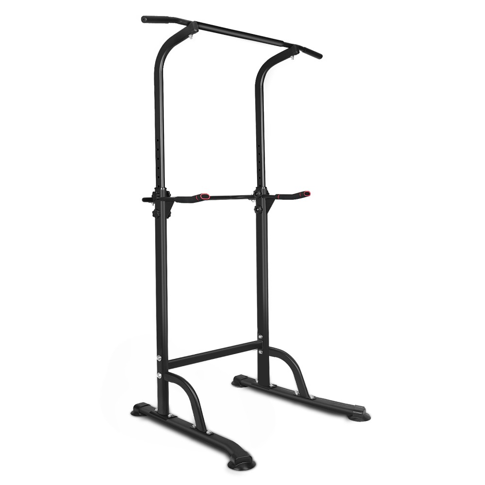 Power Tower Dip Station - Adjustable Height Heavy Duty Multi-Function Gym