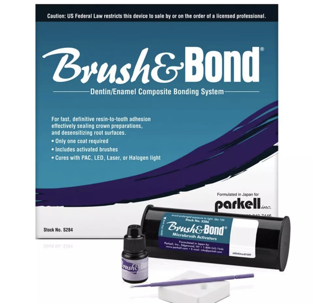 Parkell Brush & Bond Complete Kit Self-Etching Dentin Enamel Composite Ref# S284