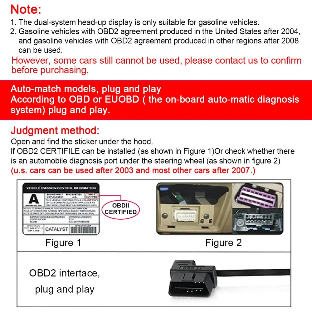 P21 OBD2 GPS Head Up Display Speedometer Tachometer Fuel Consumption Voltage