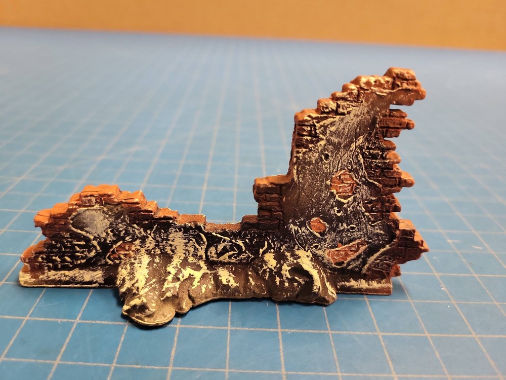 Terrain Scenery Destroyed Brick Wall Diorama Wargaming Tabletop RPG Model
