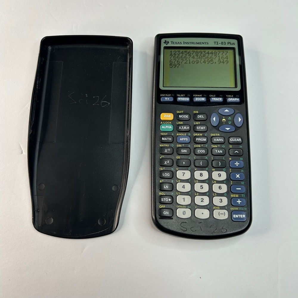 Texas Instruments TI-83 Plus Graphing Calculator Tested Working Marked See Pics