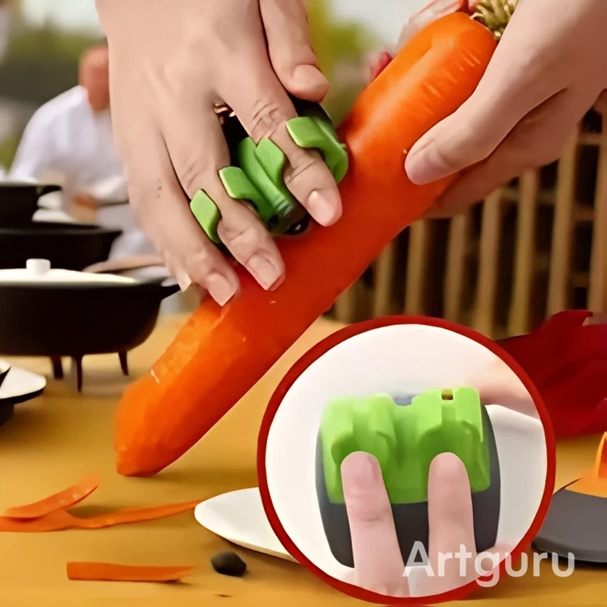 Vegetable Peeler Black Green Sharp Blade Non-Slip Grip Kitchen Tool