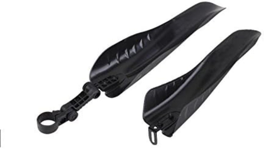 Front & Rear Adjustable Mudguards for Mountain and Road Bikes - Black, Durable