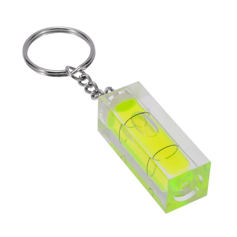 Mini Spirit Level Keychain Green