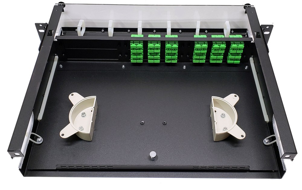 48 Fiber 2RU Rack Mount FDP Patch Only w/ 24 SC/APC Duplex Adapters Singlemode
