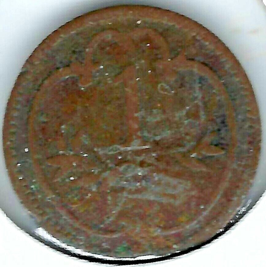 1893 AUSTRIA 1 Heller COPPER COIN! #2