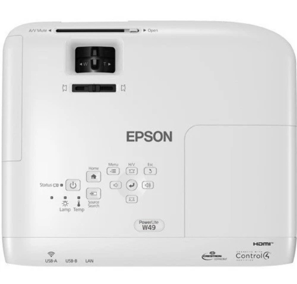 Epson PowerLite W49 LCD Projector - 16:10 - Ceiling Mountable
