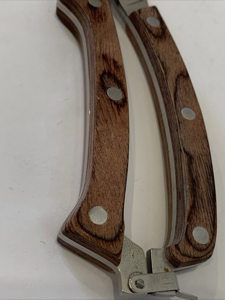 Aokeda CHEF KITCHEN SHEARS Scissors Spring Loaded Wood Handles