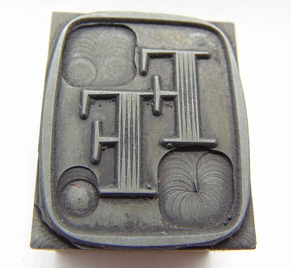 Printing Letterpress Printers Block FF Initials
