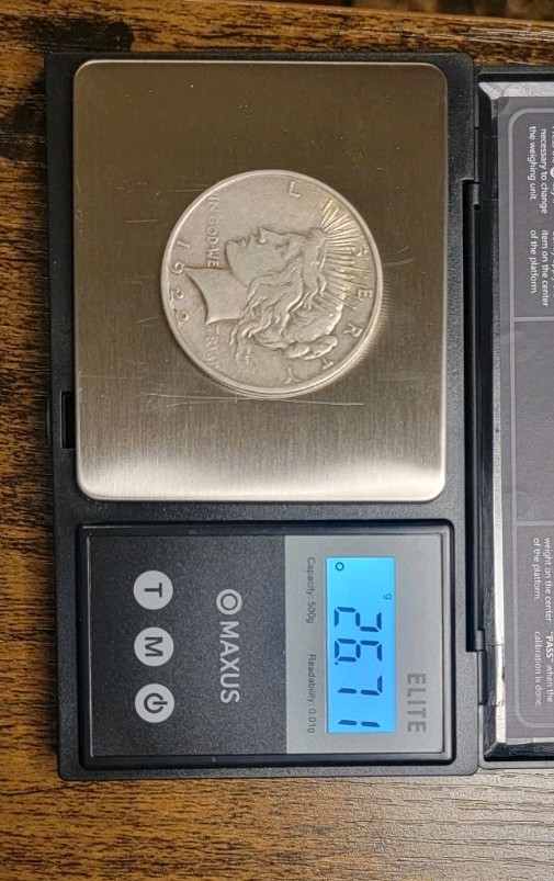 1922-D Peace Silver Dollar - Denver Mint- Raw Circulated Condition- Solid Coin!