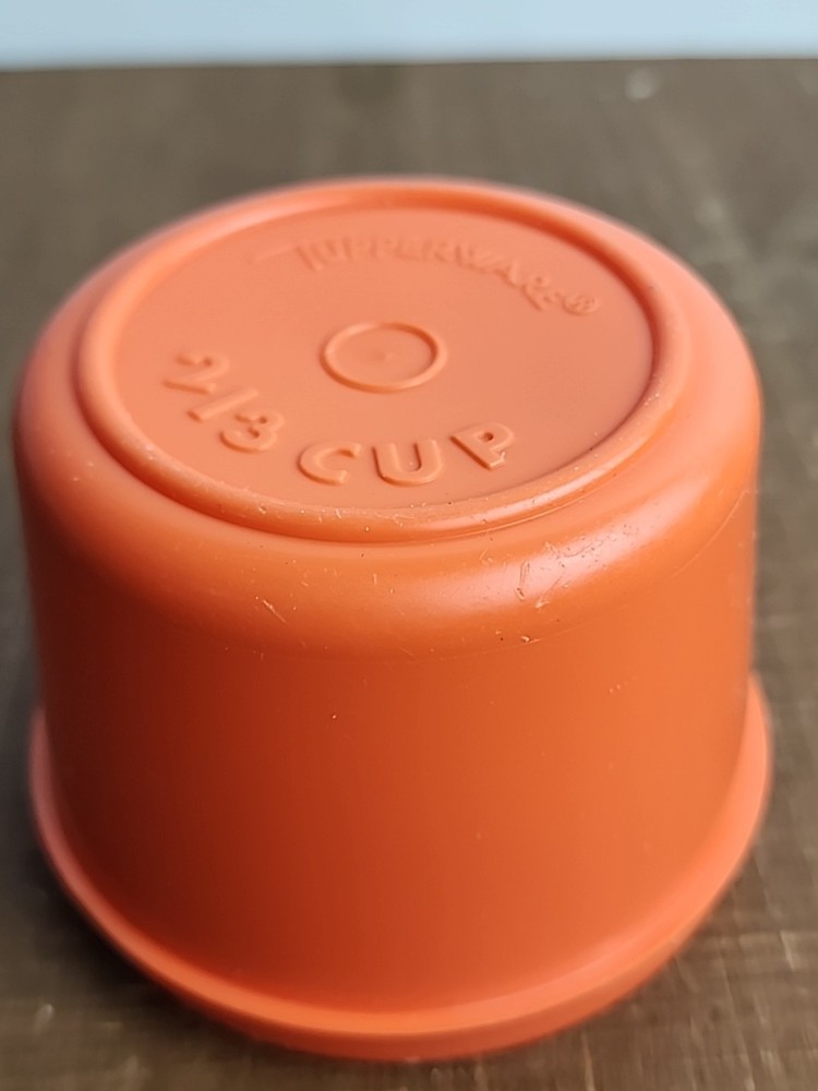 Vintage Tupperware Replacement Measuring 2/3 Cup - Orange