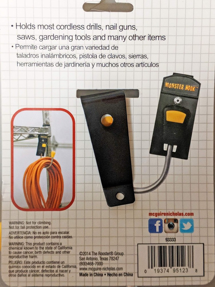 93333 Single Monster Hook Yellow Black