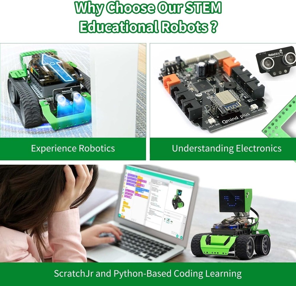 Robobloq Qoopers 6 in 1 Programming Robot Building Kit with Remote Control, LED