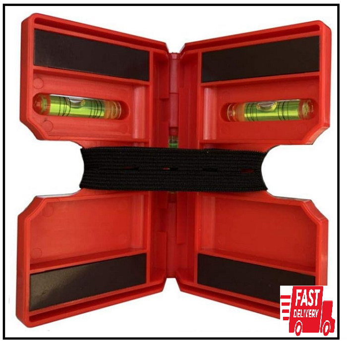 2 Pack Folding Magnetic Post Level for Pipe, Post and Beams Leveling