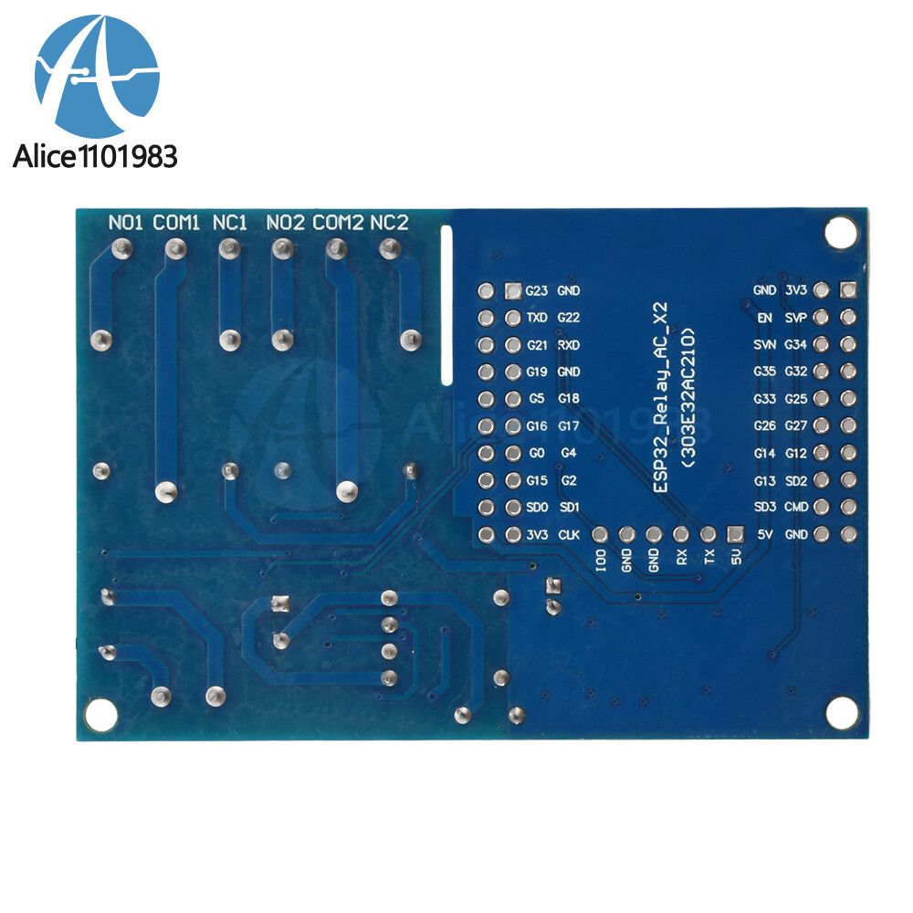 ESP32 WIFI Bluetooth 2 Channel Relay Module ESP32 Secondary Development Board