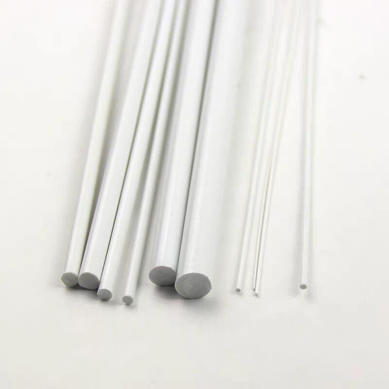 White ABS Solid Round Bar High Quality Material for DIY Model Making 2-8mm*250mm
