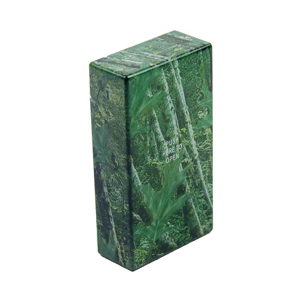 5 Pack 100' Size Push-to-Open Plastic Cigarette Case Camouflage Design