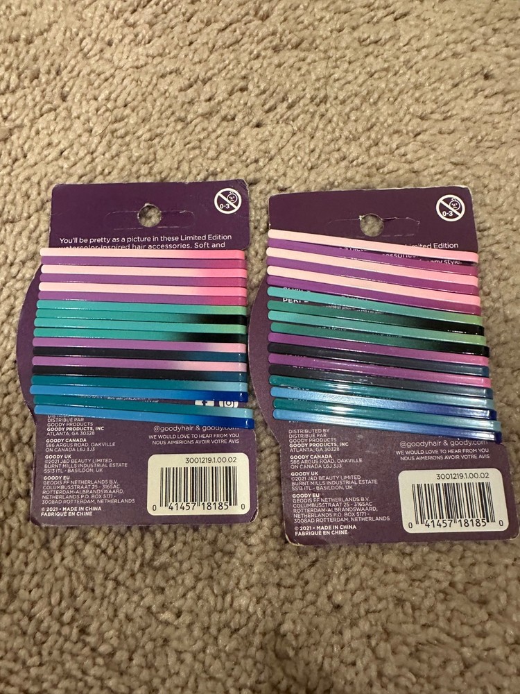 Goody slideproof bobby pins- multicolor, NEW, 2 packages .