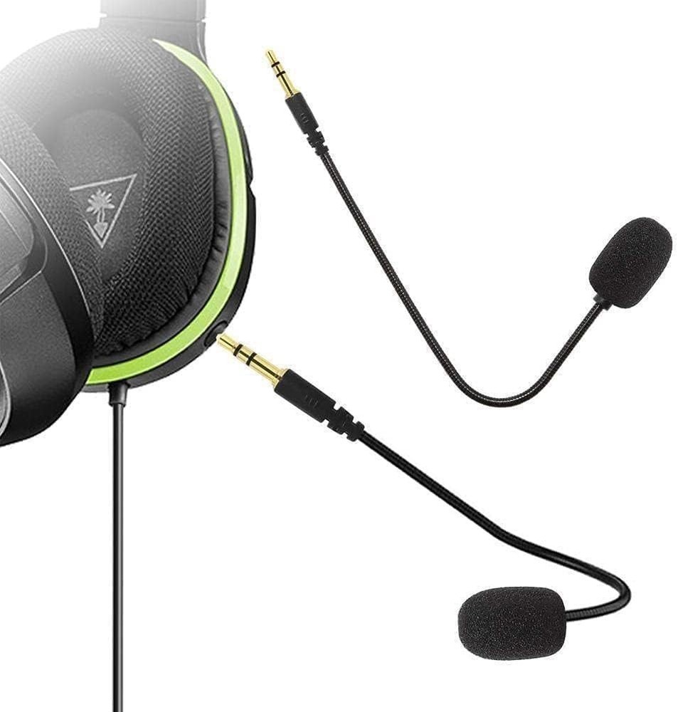 2Pcs Headset Microphone 3.5mm Plug, Black Headset Microphone Adjustable 360 D...
