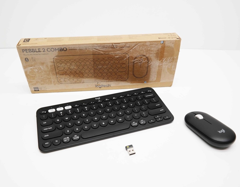 Logitech Pebble 2 Combo Wireless Keyboard/Mouse Bundle - Black