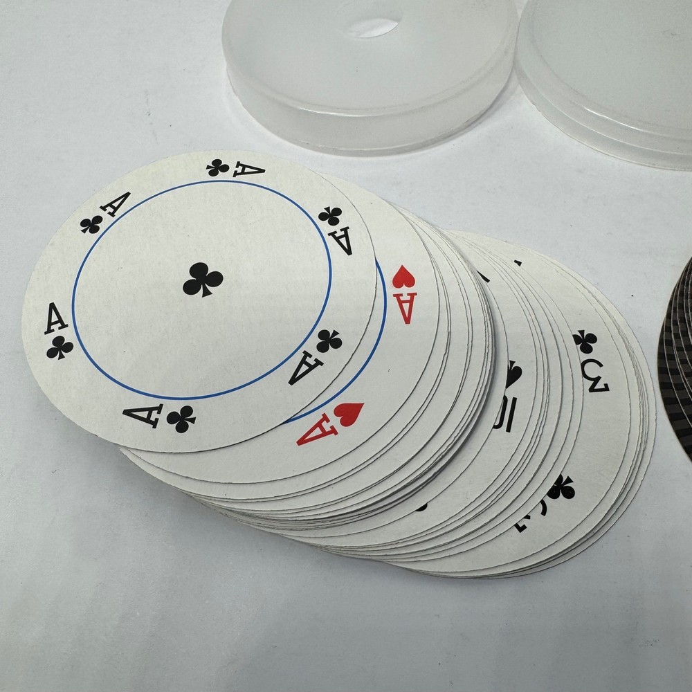Oreo Playing Cards Round Circle Cookie Deck Novelty Game with Plastic Case EUC