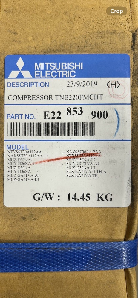 Mitsubishi Electric E22853900 Compressor