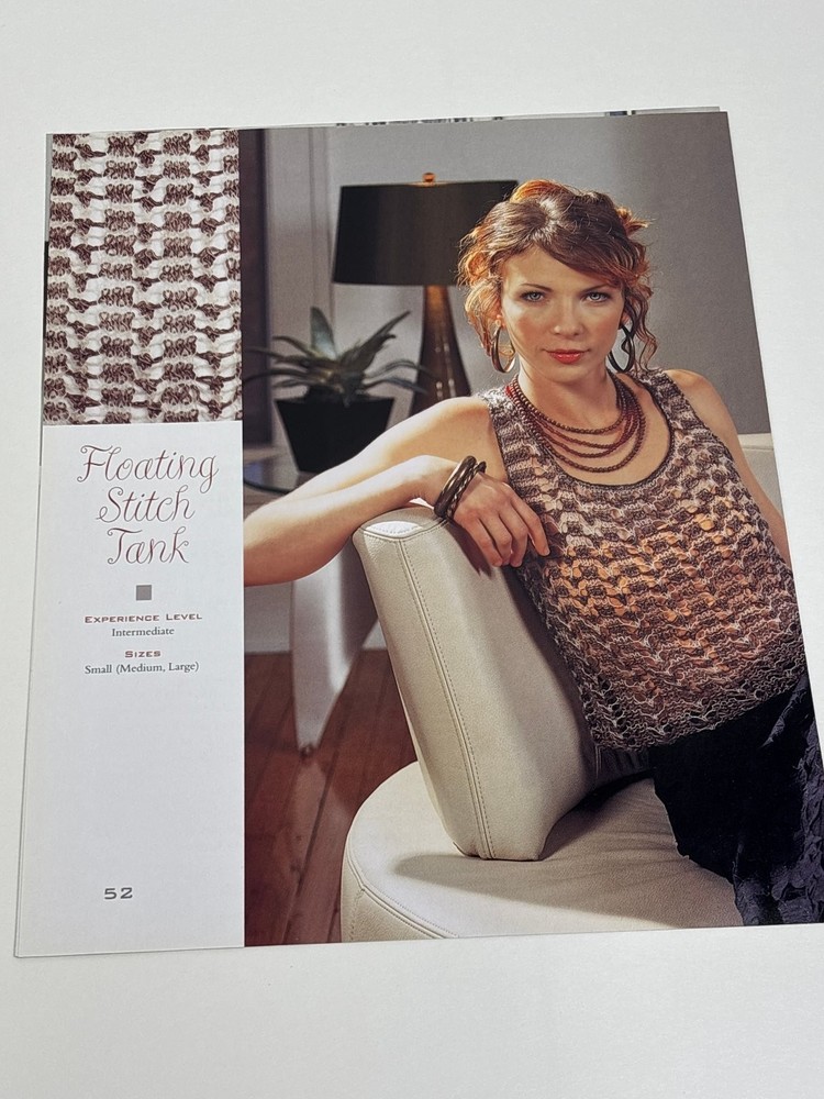 Floating Stitch Tank Knitting Pattern Intermediate Sizes S-L Book Pages