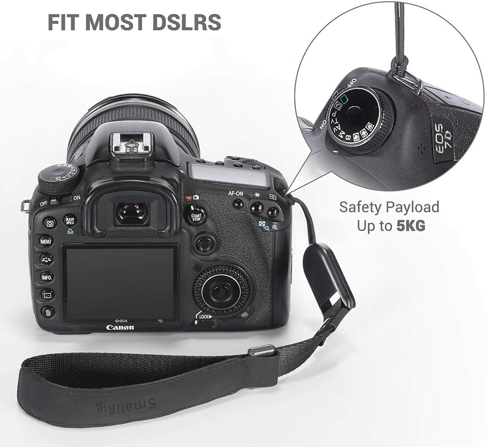SmallRig Camera Wrist Strap with 2 Quick Release Clips for DSLR/SLR Camera