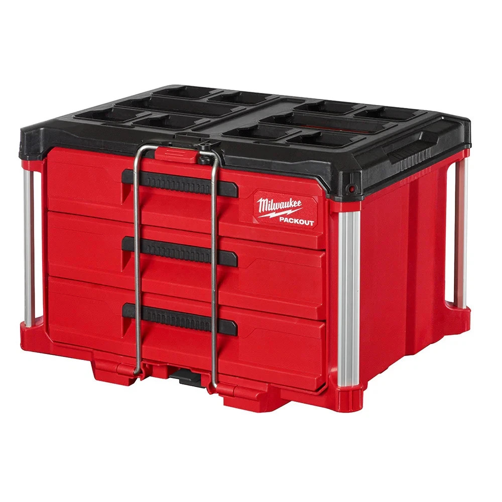 Milwaukee PACKOUT 3-Drawer Tool Box 48-22-8443, Quick-Adjust Dividers (US STOCK)