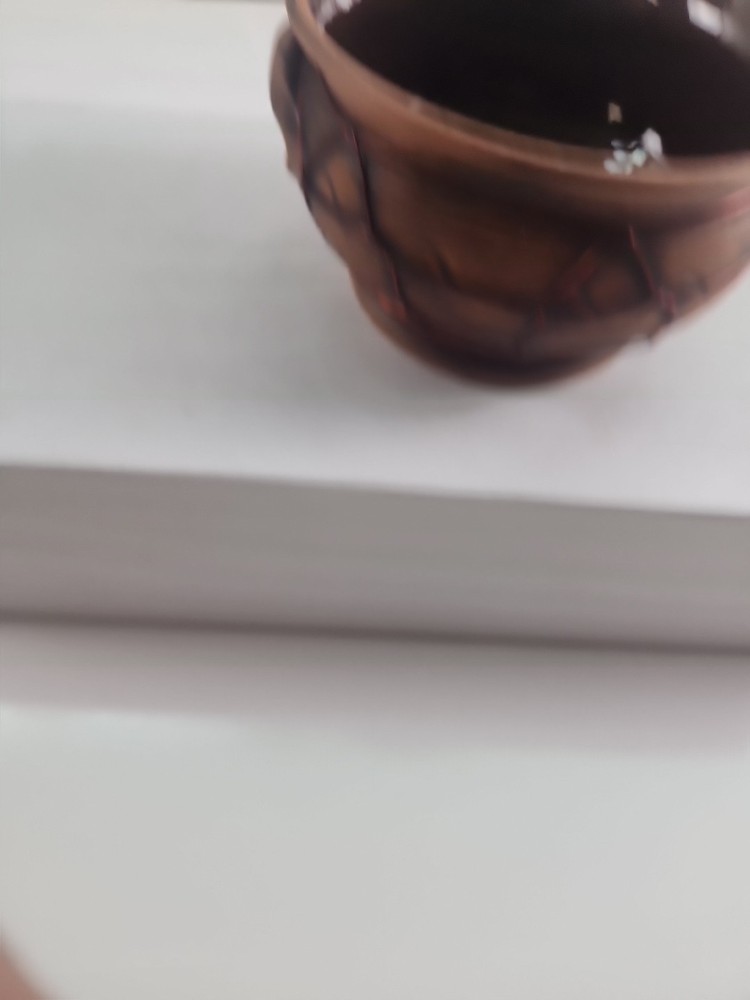 Small Ceramic Candle Holder with Wire Wrap Design