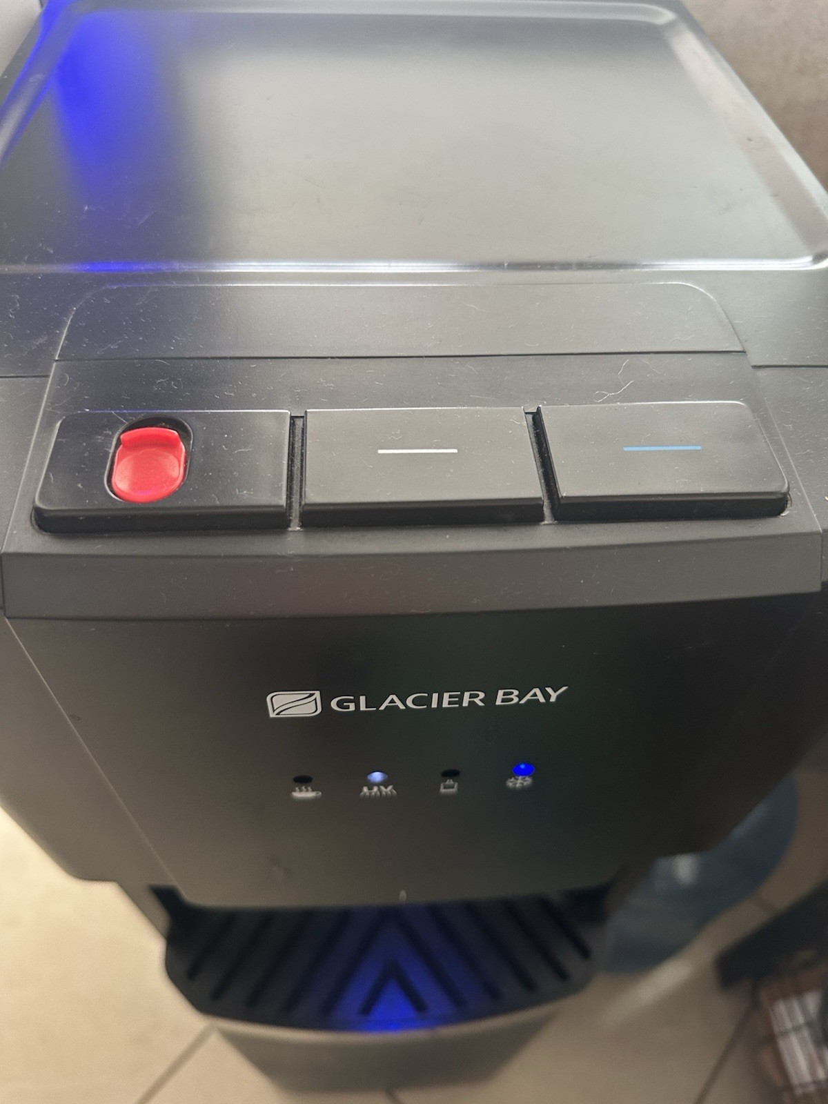 Glacier Bay Hot & Cold Bottom Loading Water Dispenser Black UV Sterilization