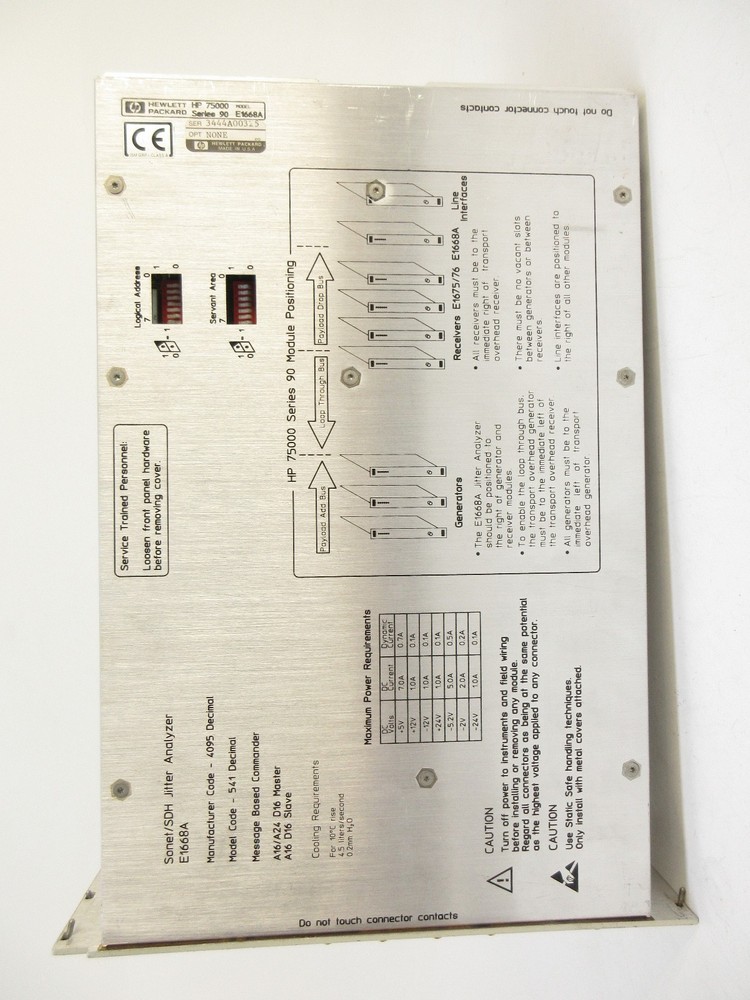 Agilent Keysight E1668A Sonet/SDH Jitter Analyzer, 2.4 Gb/s, VXI Module