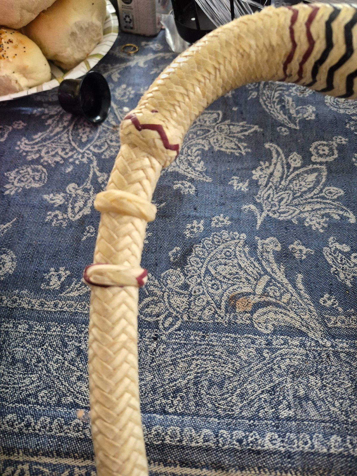 Beautiful older rawhide bosal never used two spots have mice damage still good