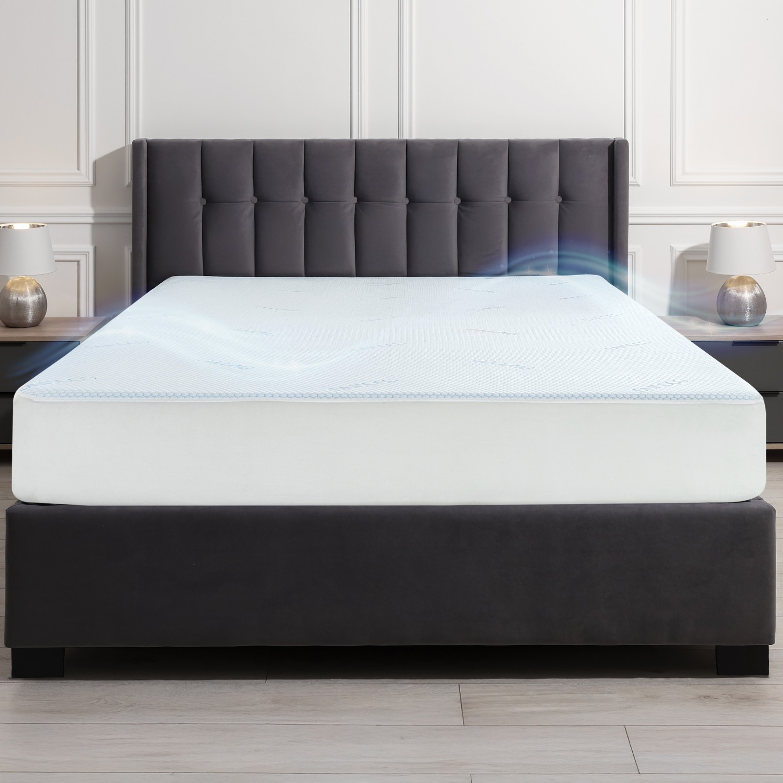 Cooling Mattress Protector Deep Pocket Waterproof Breathable Fitted Bed Cover