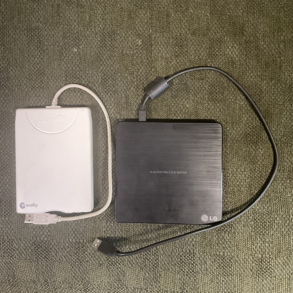 USB External Floppy Disk Drive For Mac MACALLY & LG Slim DVD Writer