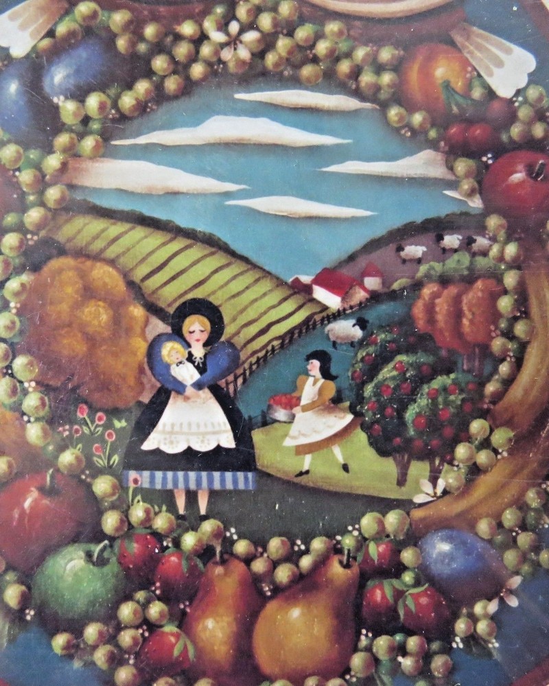 MaryJane Todd PICKING APPLES FALL FRUIT SIGN TOLE PAINTING PATTERN PACK