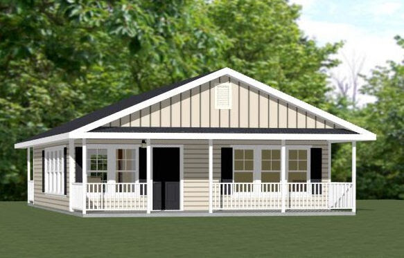 28x32 House -- 2 Bedroom 1 Bath -- 896 sq ft -- PDF Floor Plan -- Model 2O