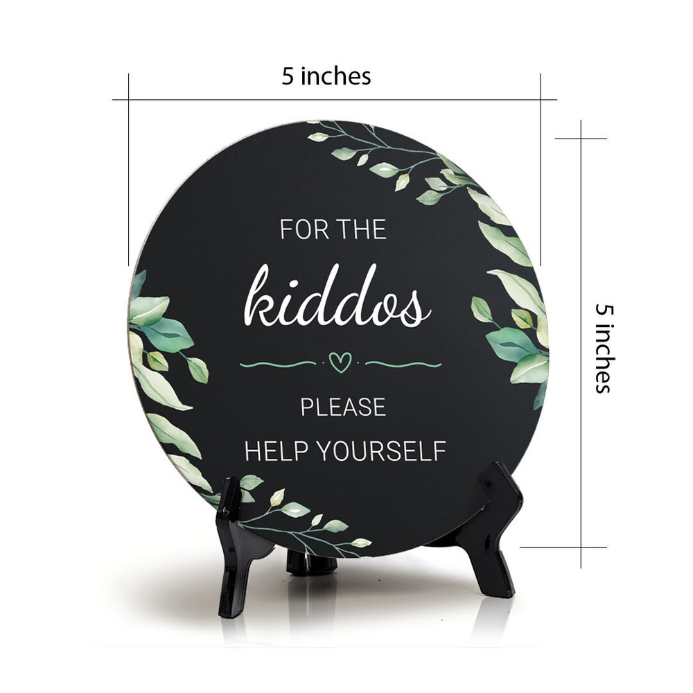 For The Kiddos Please Help Yourself (5 x 5“) Circle Table Sign