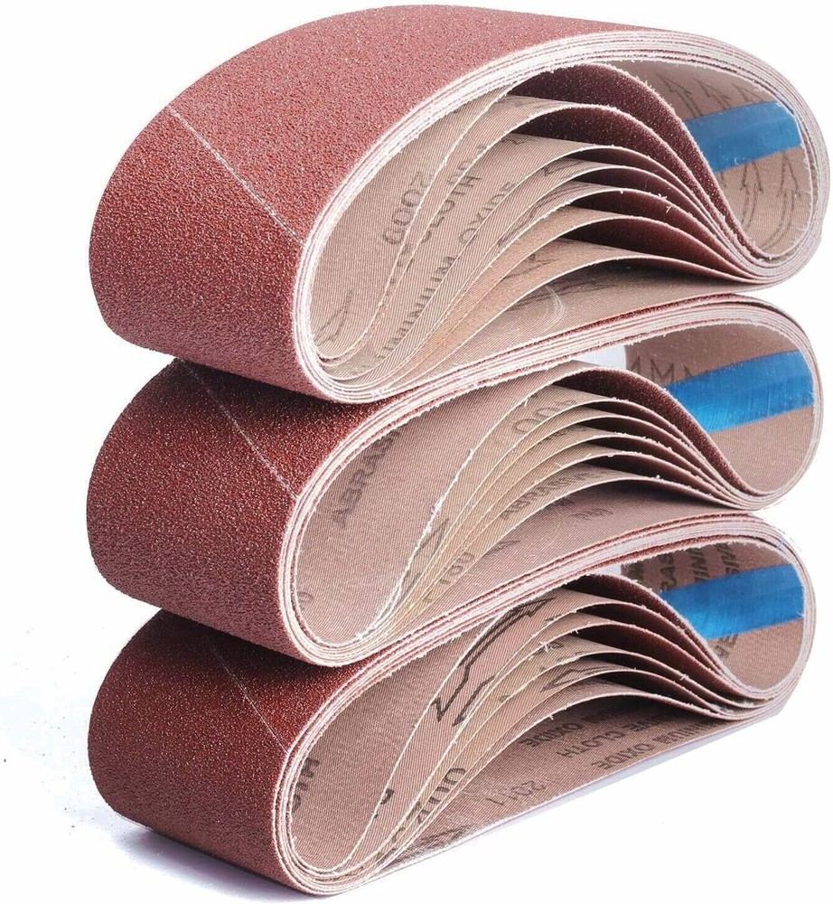 4 X 21 Inch 60 Grit Multipurpose Sanding Belts, 10 Pack