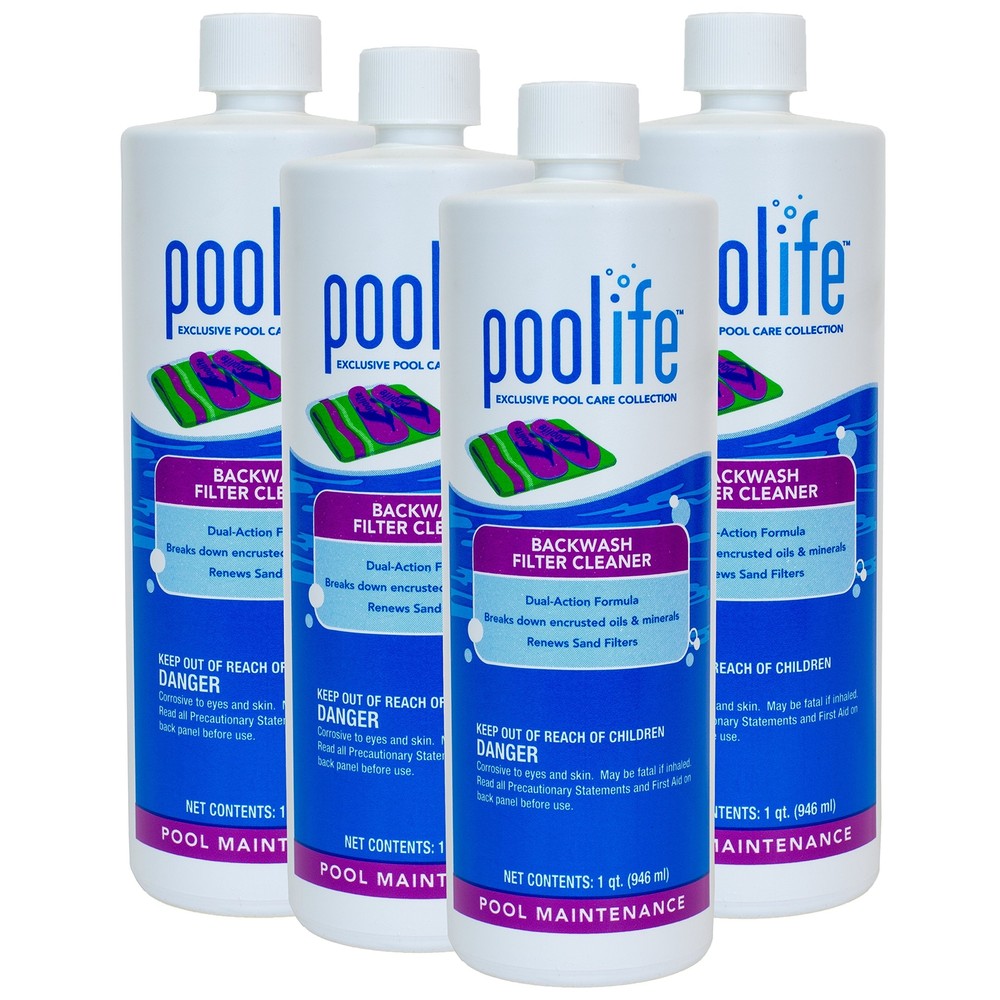 Poolife Backwash Filter Cleaner 1 qt - 4 Pack