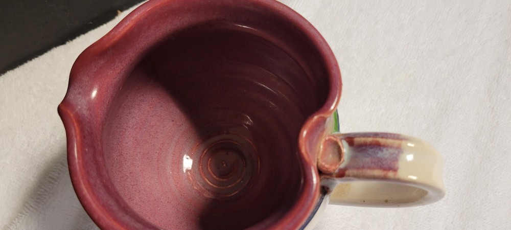 Vintage Art Pottery Pitcher. Signed.