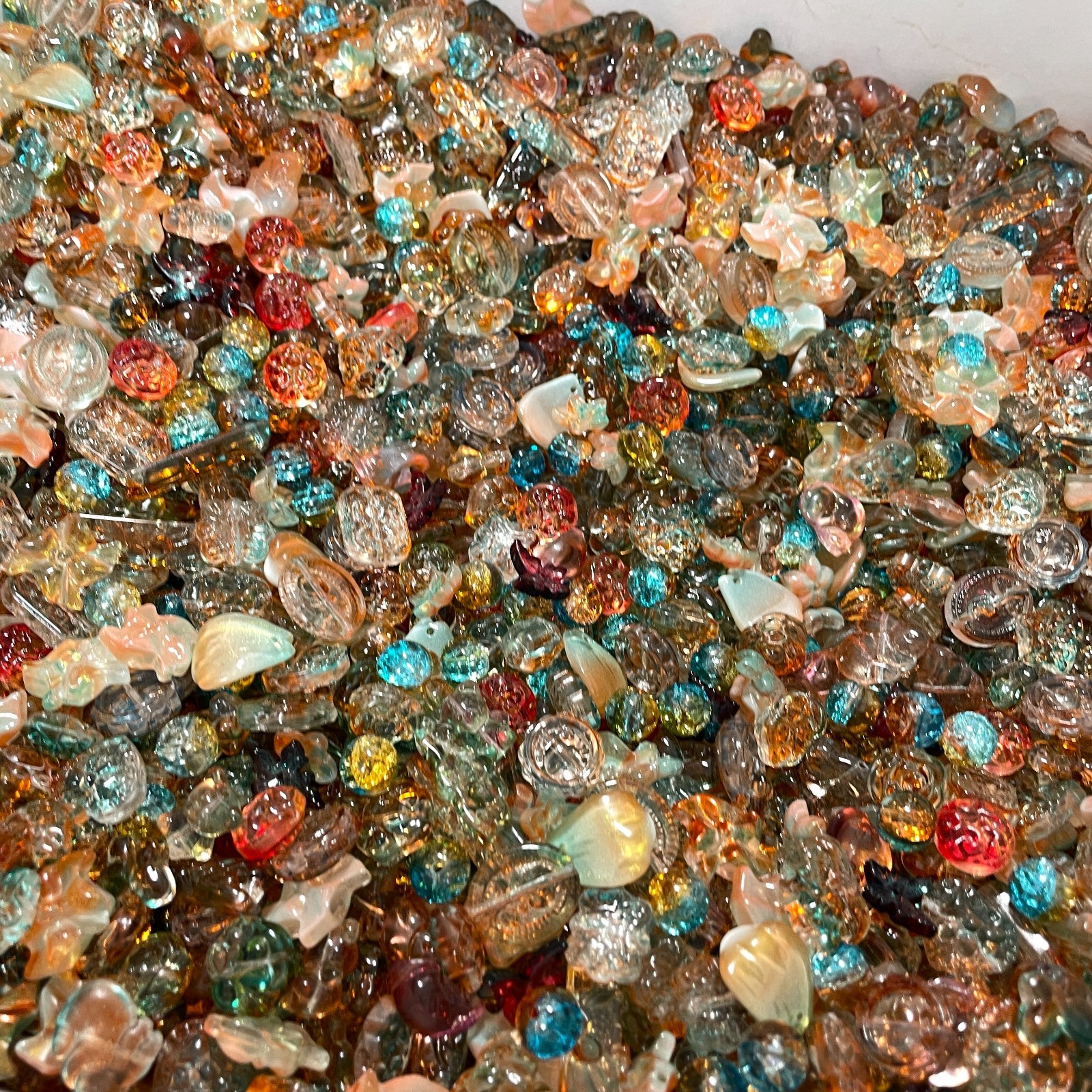 100g Handmade Glass Beads for Jewelry Making - 200 Mixed Styles Assortment