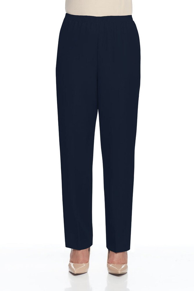 Alfred Dunner Petite Polyester Pull On Pants Short Length 09300
