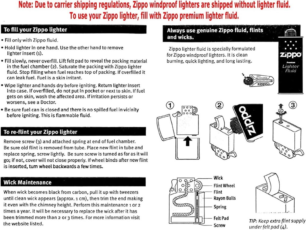 Zippo Lighter- Personalized Message on BrassZippo Lighter Solid Brush 204
