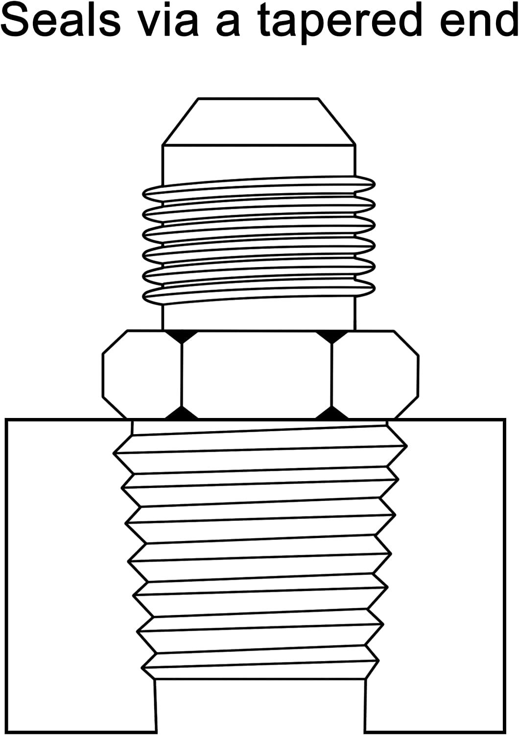 4AN 6AN 8AN 10AN to 1/4" 3/8" 1/2" NPT Male 90 Degree Fitting Straight Adapter
