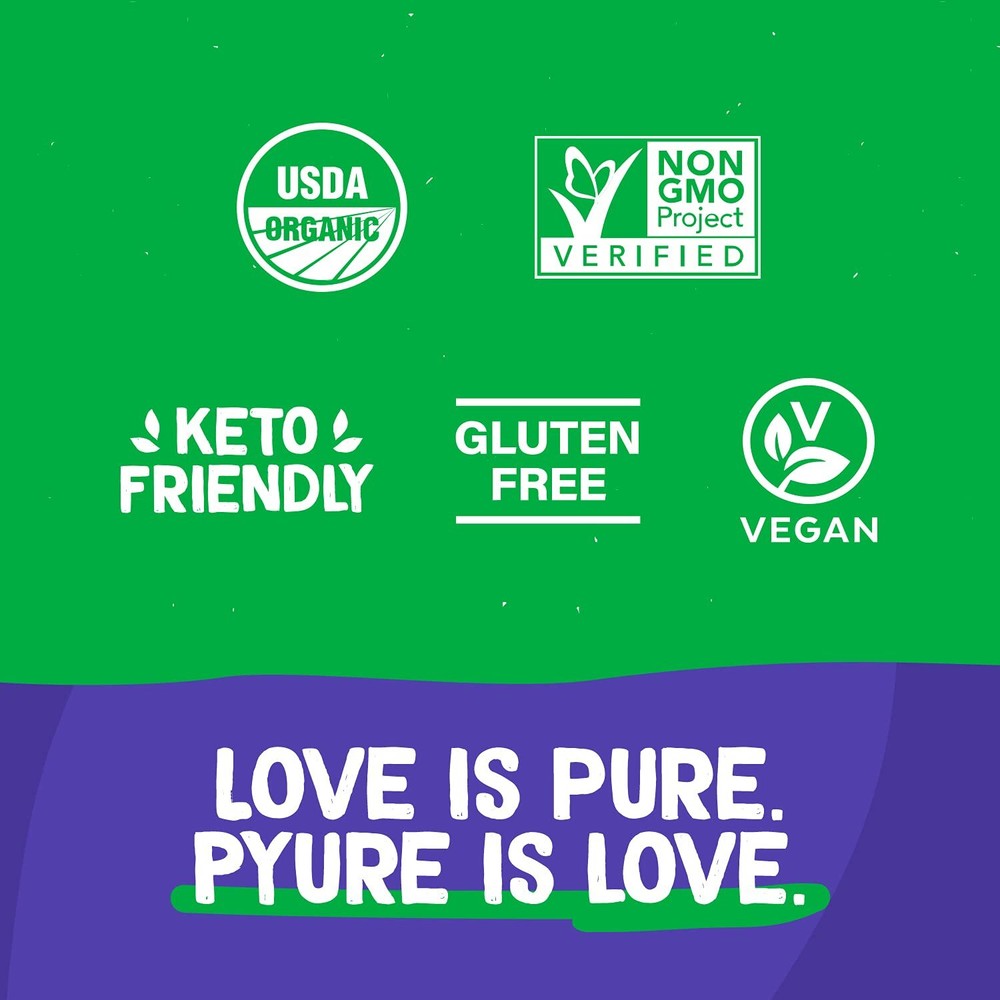 Pyure Organic Stevia Packets Sugar Substitute Zero Carb, Zero Calorie, 80 Count